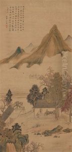 Secluded Residence In Summer Mountains by Hua Yan