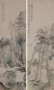 Landscape (2 Works) by Hua Yan