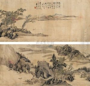 Green Mountain (+ Another, 2 Works) by Huang Binhong