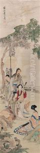 Landscape And Character by Huang Shanshou