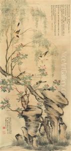 Flower And Birds by Huang Yue