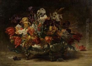 Nature Morte Aux Fleurs by Pierre-Adolphe Huas