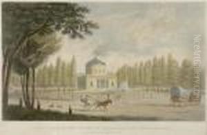 View Of The Water Works At Center Square Philadelphia by John James Barralet