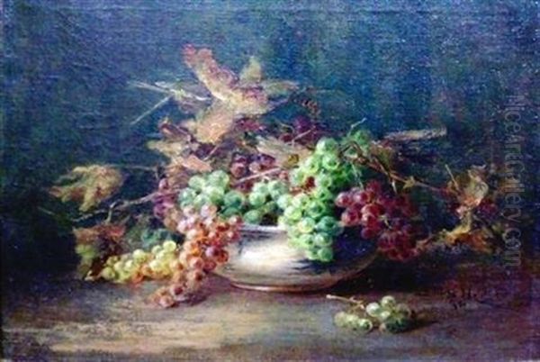 Still Life With Leaves And A Bowl Of Grapes - view 1