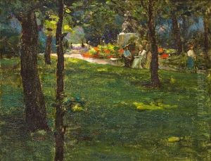 Luxembourg Garden, Paris, France by Henry Salem Hubbell
