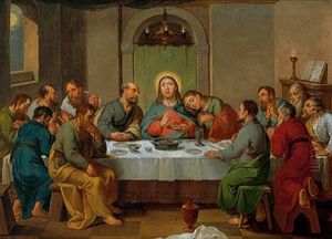 Christus Im Kreis Der Junger Beim Letzten Abendmahl