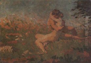 Zwei Menschen by Arnold Pankraz Huber