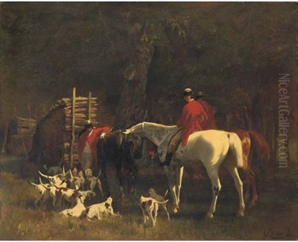Huntsmen With Hounds - view 1