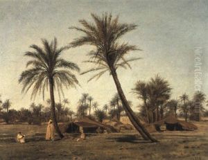Campement Dans L'oasis, Sud-algerien