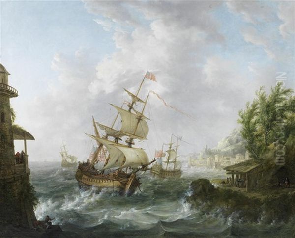 Seascape With American, British And Dutch Frigates - view 1