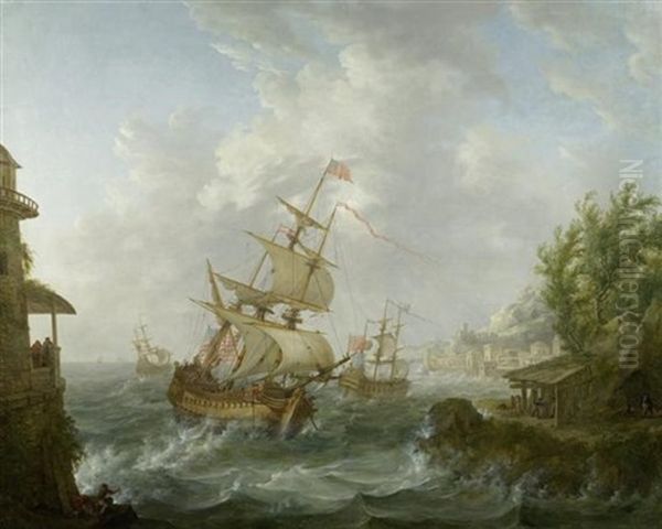 Seeschlacht Mit Amerikanischen Und Britischen Fregatten - view 1