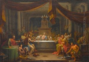Das Gastmahl Im Haus Des Pharisaers Simon by Johann Joseph Anton Huber