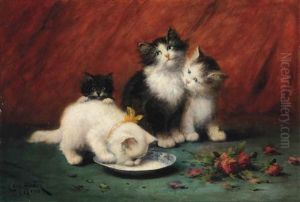 A Saucer Of Milk by Leon Charles Huber