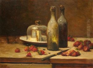 Nature Morte Aux Fraises Et Au Fromage
