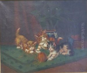 Les Chatons by Leon Charles Huber