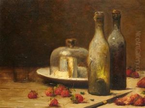 Nature Morte Aux Fraises Et Au Fromage