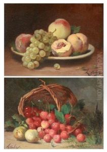 Nature Morte (pair) by Leon Charles Huber