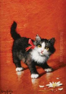 Kitten With A Daisy