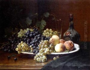Nature Morte Au Plat De Fruits by Leon Charles Huber