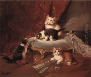 Cats At Play by Leon Charles Huber