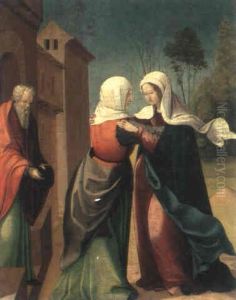 Der Besuch Mariens Bei Elisabeth by Wolf Huber