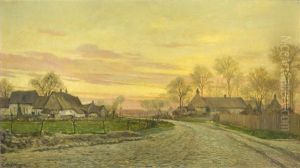 Paisaje Con Casas by Charles Hubert