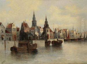 Busy City Port by Anton Huebner