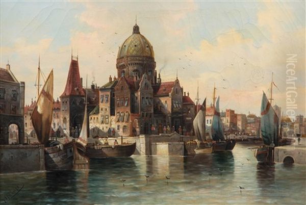 Belebte Niederlandische Hafenstadt - view 1