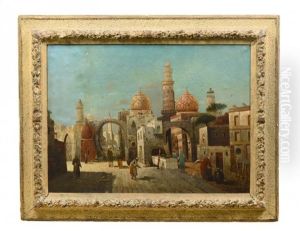 Entrance To An Orientalist Town by Anton Huebner