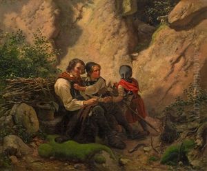 Reisigsammler by Carl Wilhelm Huebner