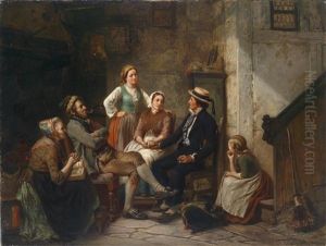 Heimkehr Des Jungen Seemanns by Carl Wilhelm Huebner