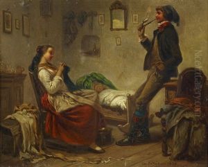 Die Junge Familie by Carl Wilhelm Huebner