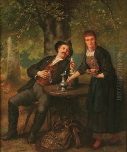 A Good Meal by Carl Wilhelm Huebner