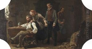 Die Aufwartung by Carl Wilhelm Huebner