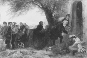 Die Sunderin An Der Kirchentur