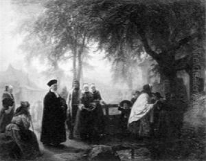 The Village Procession by Carl Wilhelm Huebner