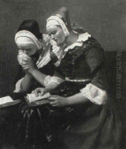 Schlesische Christmette by Carl Wilhelm Huebner