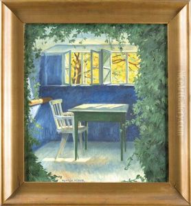 Spatsommerliches Landhausinterieur by Heinrich (Ed. Julius H.) Huebner