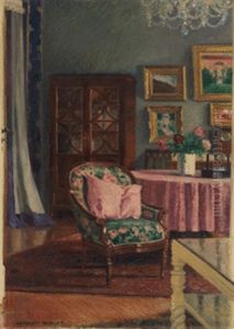 Interieur by Heinrich (Ed. Julius H.) Huebner