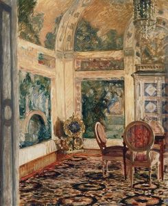 Palace Interior by Heinrich (Ed. Julius H.) Huebner