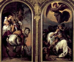Reiters Abschied by Julius (Rudolf Jul. Benno) Huebner