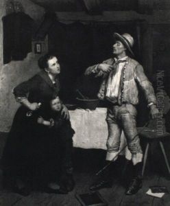 Der Strenge Vater by Julius (Rudolf Jul. Benno) Huebner