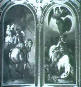 Gerstern Noch Auf Stolzen Rossen!; And Heute Durch Die Brustgescossen (2, In A Common Frame) by Julius (Rudolf Jul. Benno) Huebner