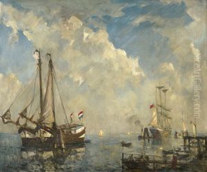 Segler Vor Travemunde by Ulrich Huebner