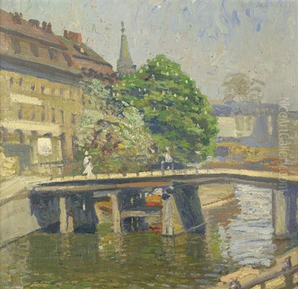 Blick Auf Die Fischerinsel In Berlin Mit Kastanienbaum - view 1
