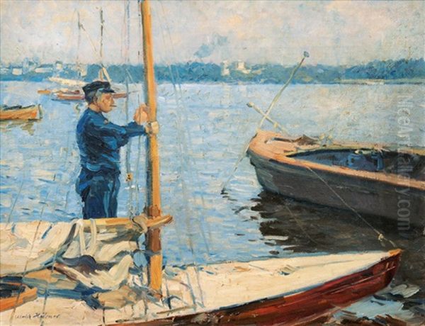 Boats On The Ausenalster - view 1