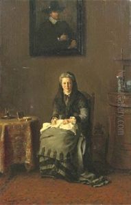 The Artist's Mother: Maria Hubrecht-pruys Van Der Hoeven (1824-1901) by Bramine Hubrecht
