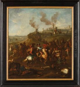 Scene De Bataille by Jacob van Huchtenburg