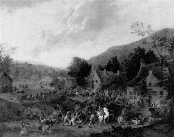 Scene De Pillage De Village - view 1