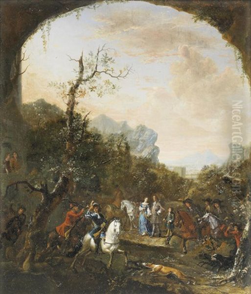 An Elegant Company Departing For The Hunt - view 1